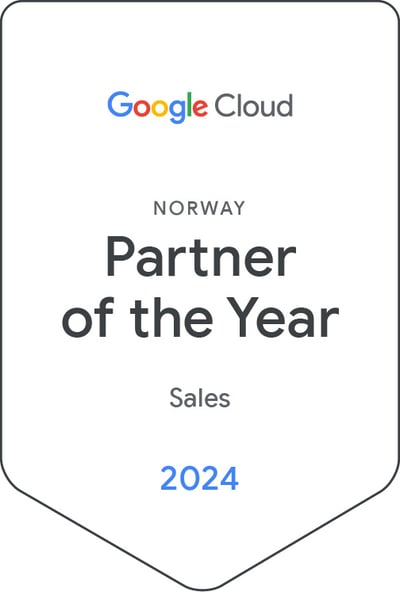 Google Cloud 2024 Partner of the year sales Norway